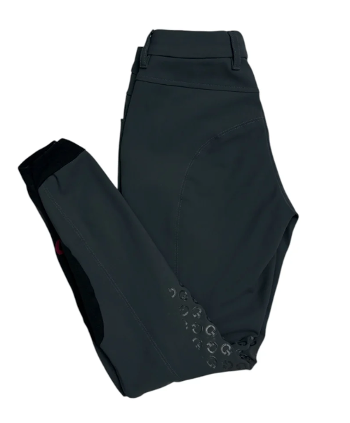 Cavalleria Toscana Women's Knee Grip Breeches - Charcoal Grey / Size IT 40 (US 26)