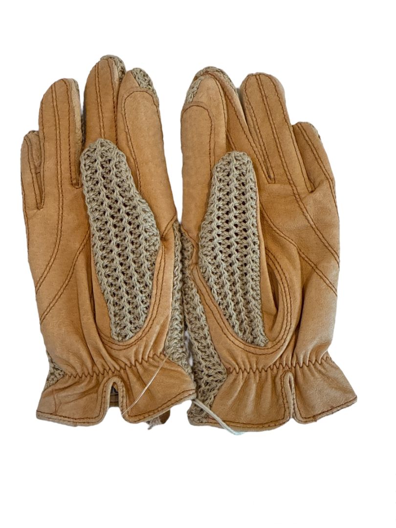 Mountain Horse Jr. Crochet Gloves - Sand / Youth Medium