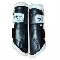DSB Dressage Sport Boots Original - Black with White Fleece / Size Medium