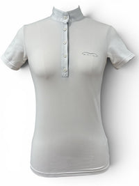 Animo Basilea Women's Riding Short Sleeve Polo White, IT40