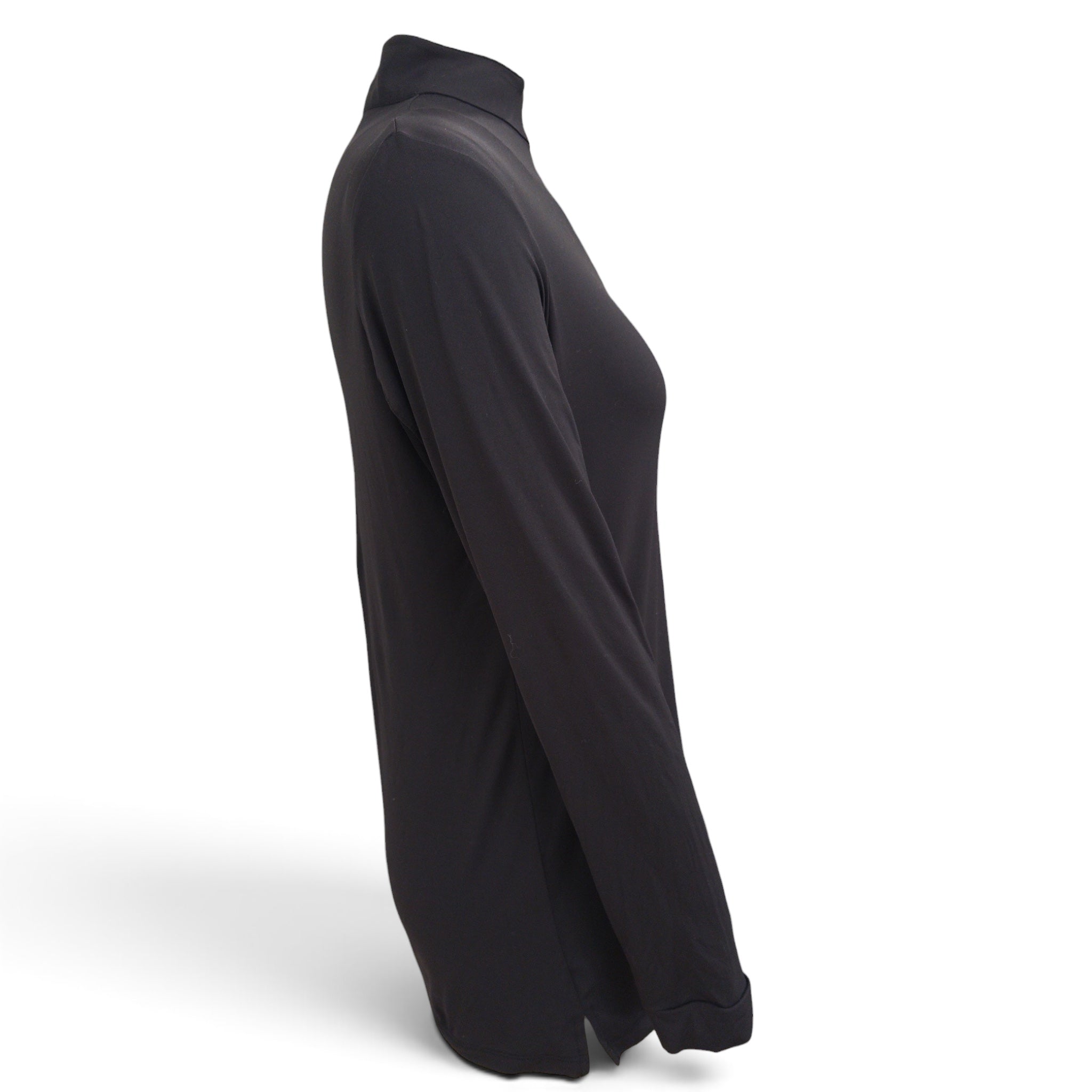 The Tailored Sportsman IceFil Long Sleeve Zip Top - Black / Size Medium