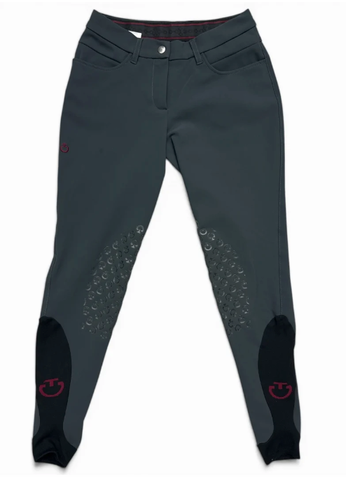 Cavalleria Toscana Women's Knee Grip Breeches - Charcoal Grey / Size IT 40 (US 26)