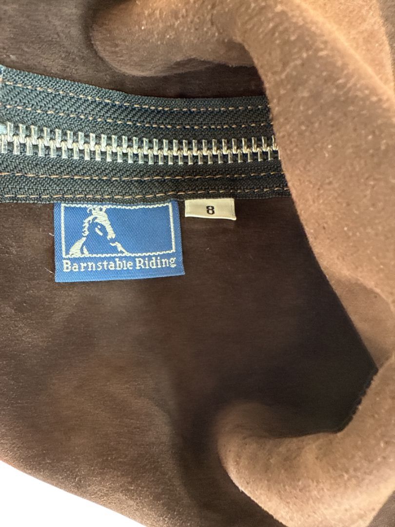 Barnstable Children's Split Leather Schooling Chaps Brown Size 8 Childrens NEW