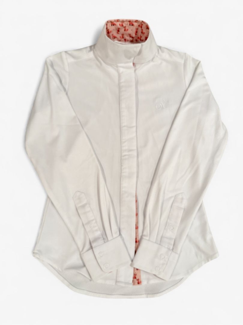 Ovation Kids Ellie Long Sleeve Show Shirt - White Fox / Size Youth 6
