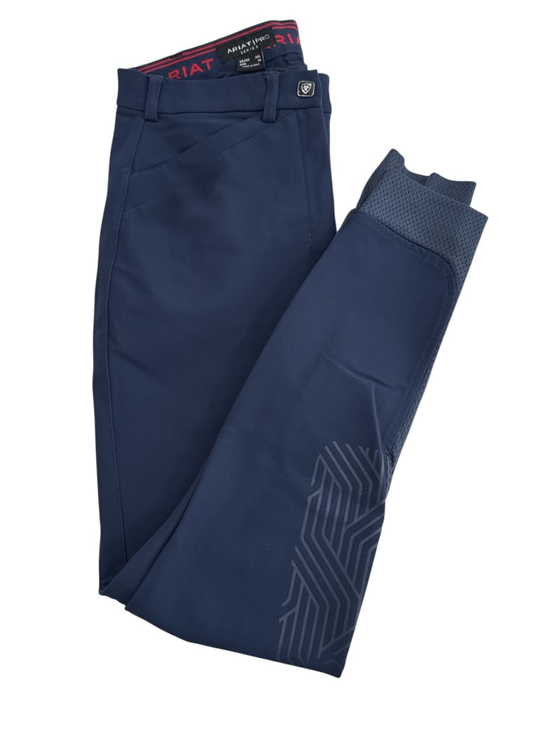 Ariat Triton Grip Knee Patch Breeches - Navy Blue / Size US 26L