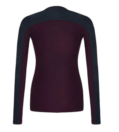 Fair Play Youth Long Sleeve Mimi Top Plum & Navy Size 158 (US 13/14) NEW