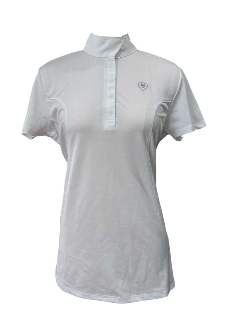 Ariat Women's Aptos Short Sleeve Show Shirt - White / Size XL