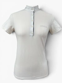 Animo Basilea Women's Riding Short Sleeve Polo White, IT40