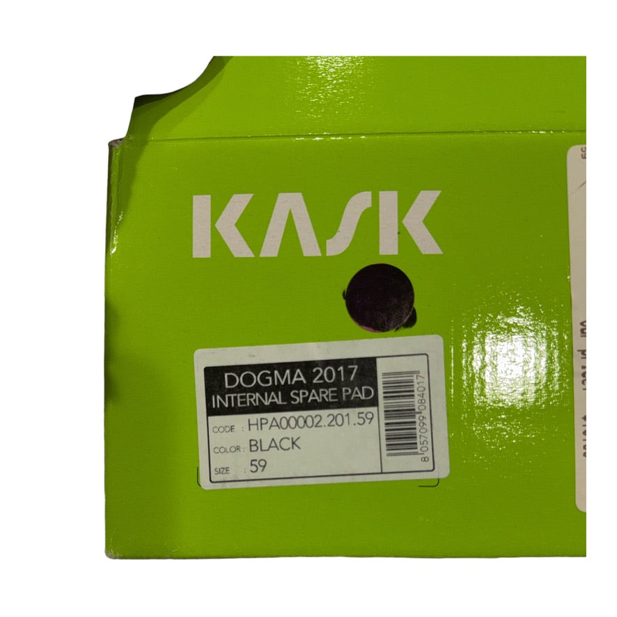 Kask Dogma Internal Spare Pad Replacement Liner Size 59 Black NEW