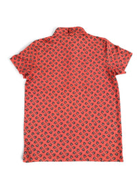 Kerrits Kids Ice Fil Short Sleeve Shirt - Orange Print / Size Youth Large