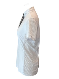 Equiline Women's Catic Short Sleeve Show Shirt - White / Size Large  NEW