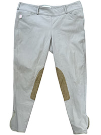The Tailored Sportman Tropy Hunter Size Zip Knee Patch Breeches (Style #1964) Tan, Size US 34