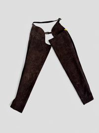 Barnstable Women's Split Leather Suede Schooling Full Chaps Brown Size XS