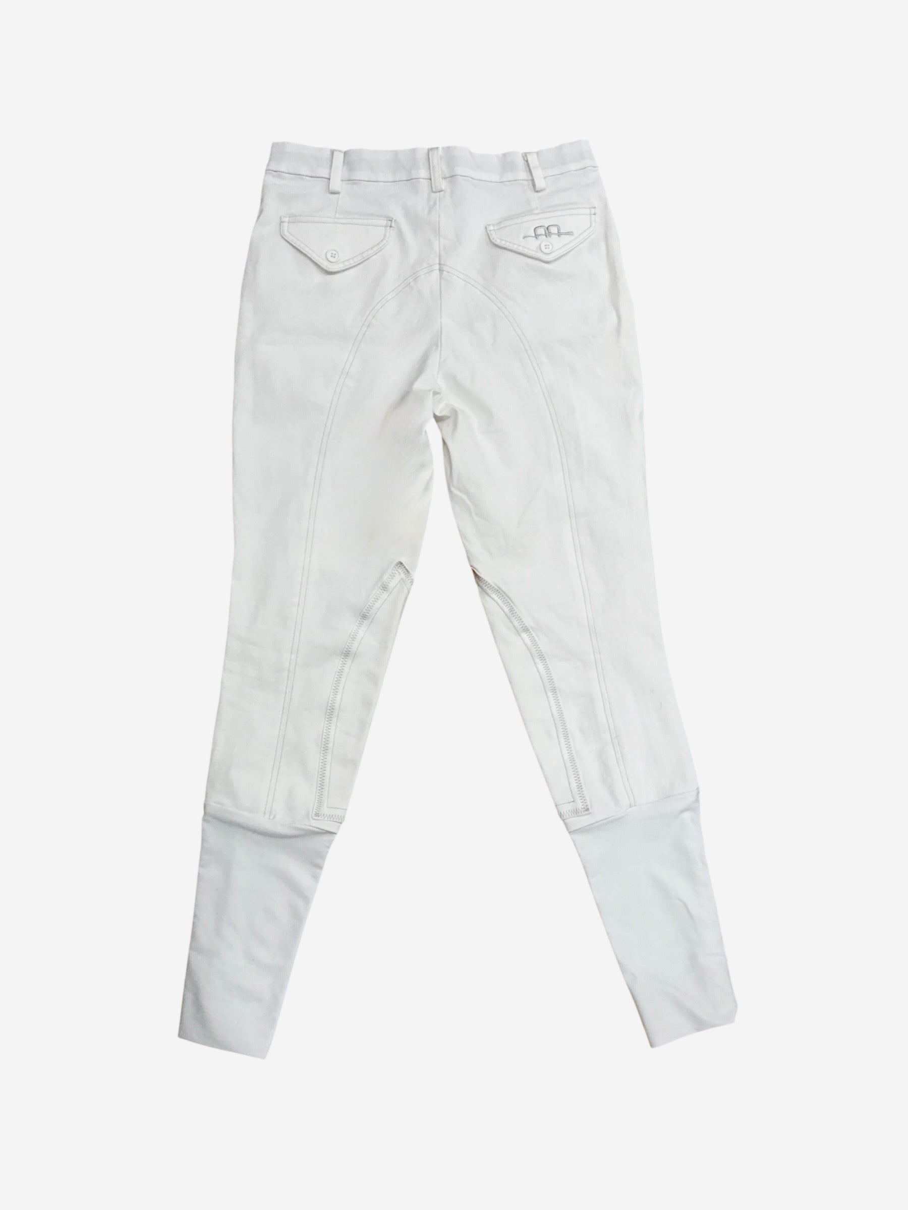 Alessandro Albanese Women's Athens Knee Patch Breeches - White / Size 28