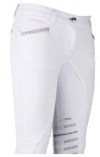 Animo Nerissa Woman's Knee Grip Breeches White  - Size US 30 (IT44)