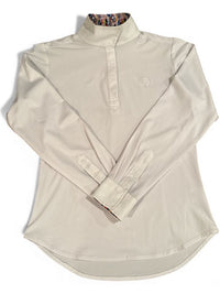 Ovation Kids Ellie Long Sleeve Show Shirt  - White / Size Youth Medium