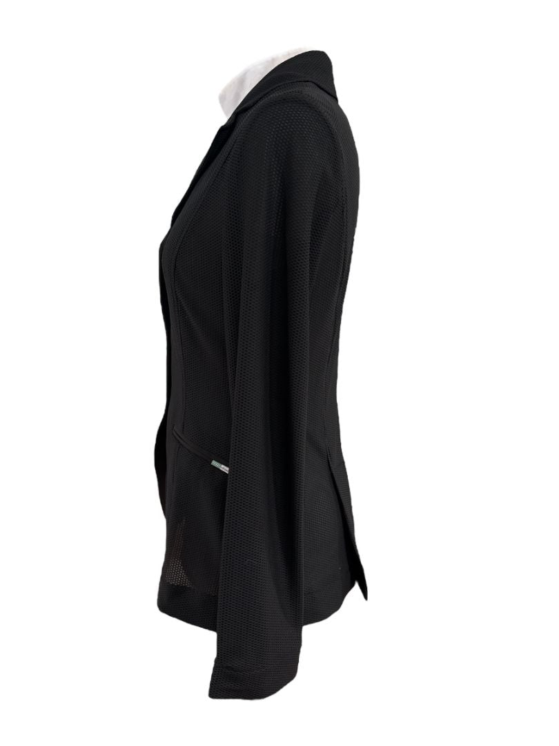 AA Alessandro Albanese Women's Motion Lite Mesh Show Coat Jacket - Navy / Size Small (US 4)
