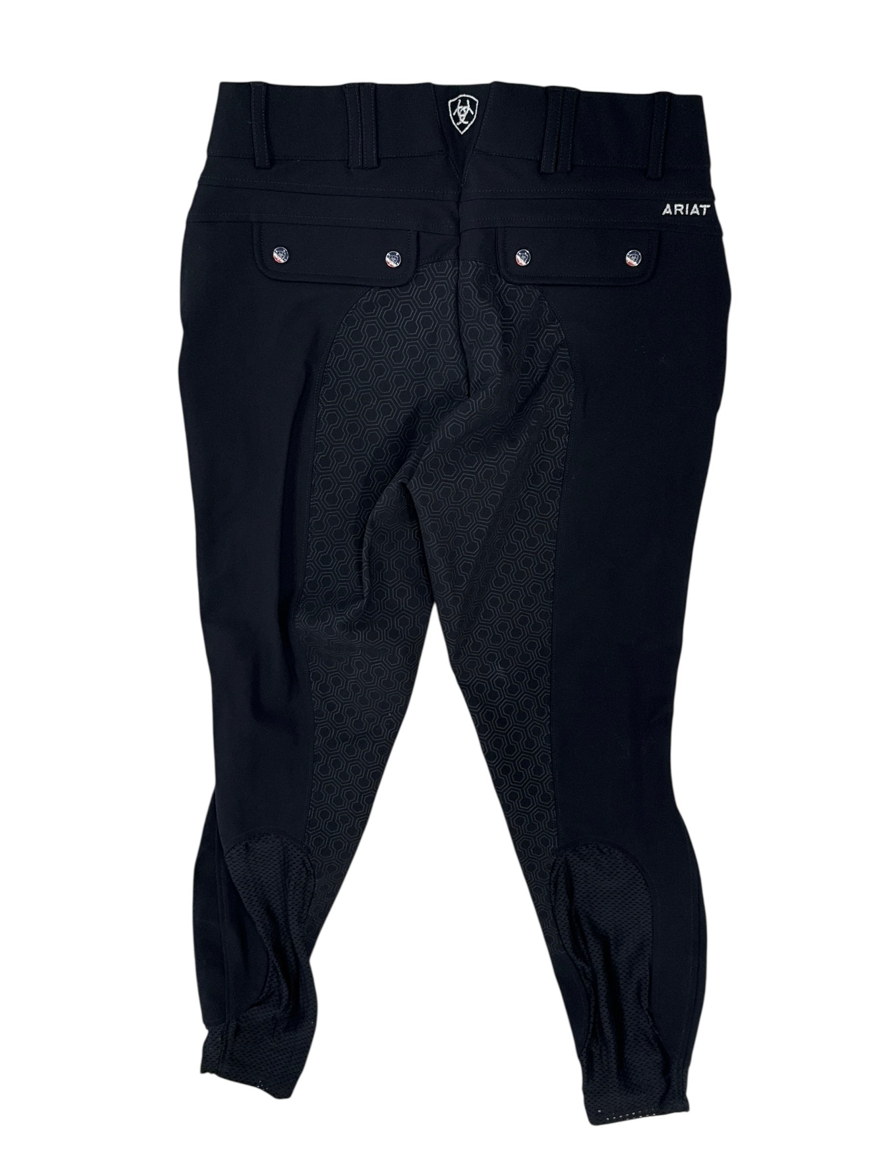 Ariat Tri Factor Grip Full Seat Breech - Black / Size US 28