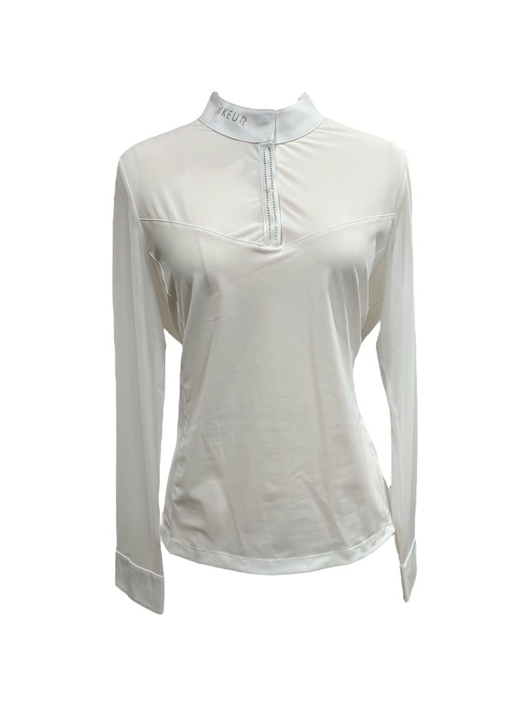 Pikeur Elonie Long Sleeve Show Shirt - White / Size EU44 / US 12 NEW