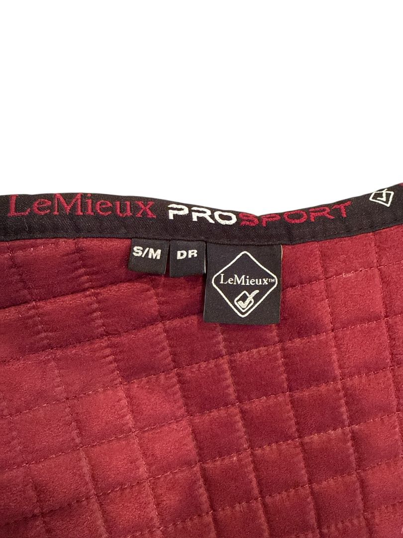 LeMieux Pro Sport Cotton Dressage Square Saddle Pad - Size Small / Medium Burgundy
