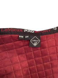 LeMieux Pro Sport Cotton Dressage Square Saddle Pad - Size Small / Medium Burgundy