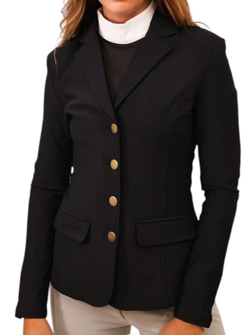 Equisite Vivienne Show Coat - Black / Size Medium  NEW