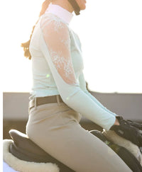 Equisite Lilliana Long Sleeve Shirt - Seafoam Green / Size Large NEW