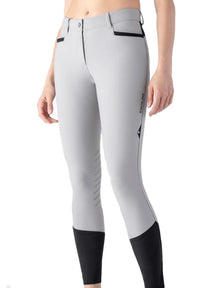 Equiline Women's Cepik Full Grip Breeches - Sleet Grey / Size IT 44 (US 28)