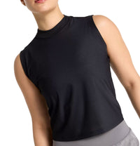 CALIA Women's Open Mesh Mock Neck Tank - Black / Size Small   NEW