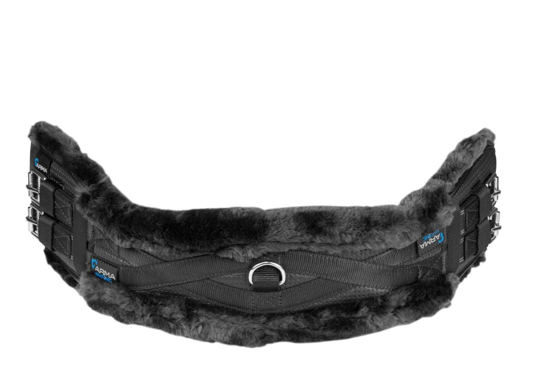 Shires Arma Performance SupaFleece Anatomic Dressage Girth - Black / Size 24"