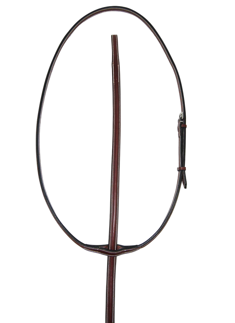 Hadfield's Saddlery Flat Raised Leather Standing Martingale - Brown / Full Horse Size