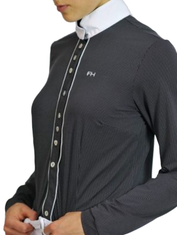 For Horses Alzira Pois Show Shirt - Black / Size Small
