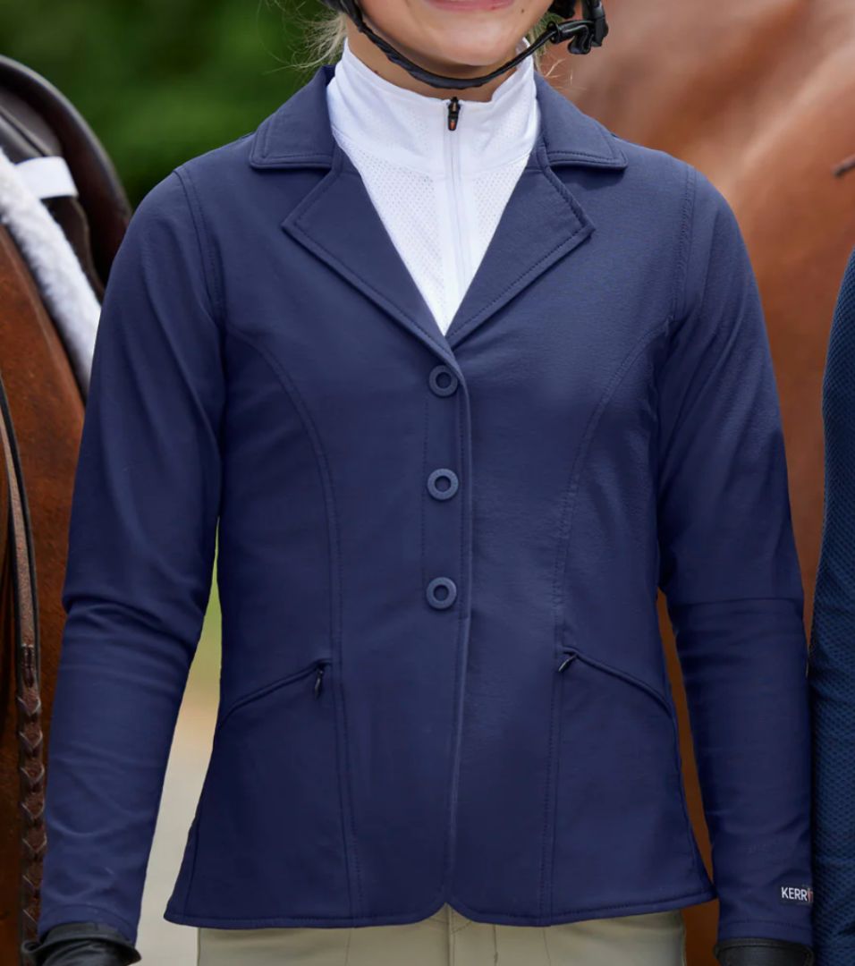 Kerrits Kids Stretch Competitor Show Coat - Navy / Size Small