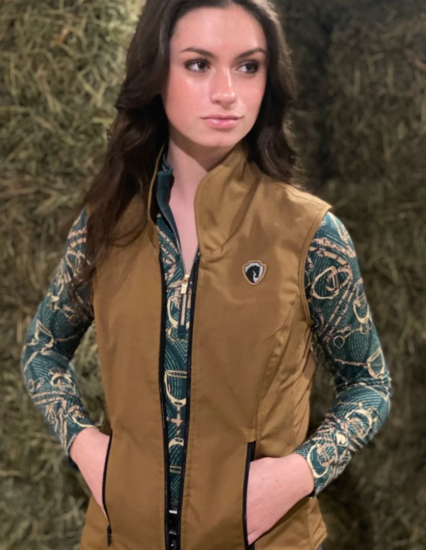 Arista Equestrian Workhorse Canvas Vest - Bronze / Size Large   NEW