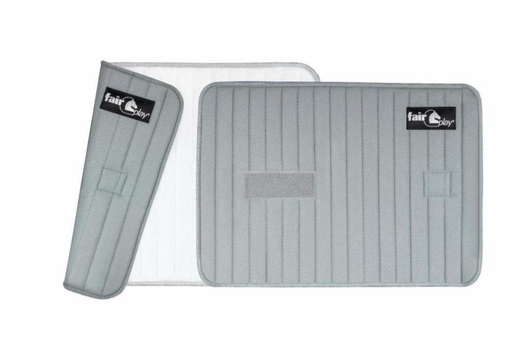 Fair Play Bandage Linings - Grey White / Set of 4   NEW