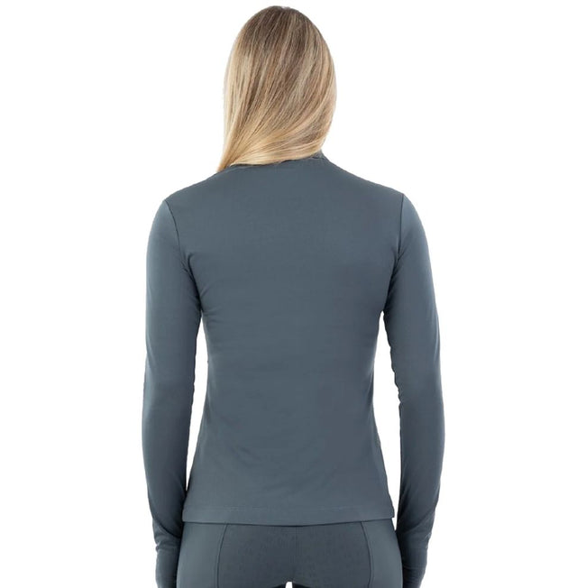 BR Equestrian Dewie 1/4 Zip Fleece Top - Dark Slate / Size Large   NEW