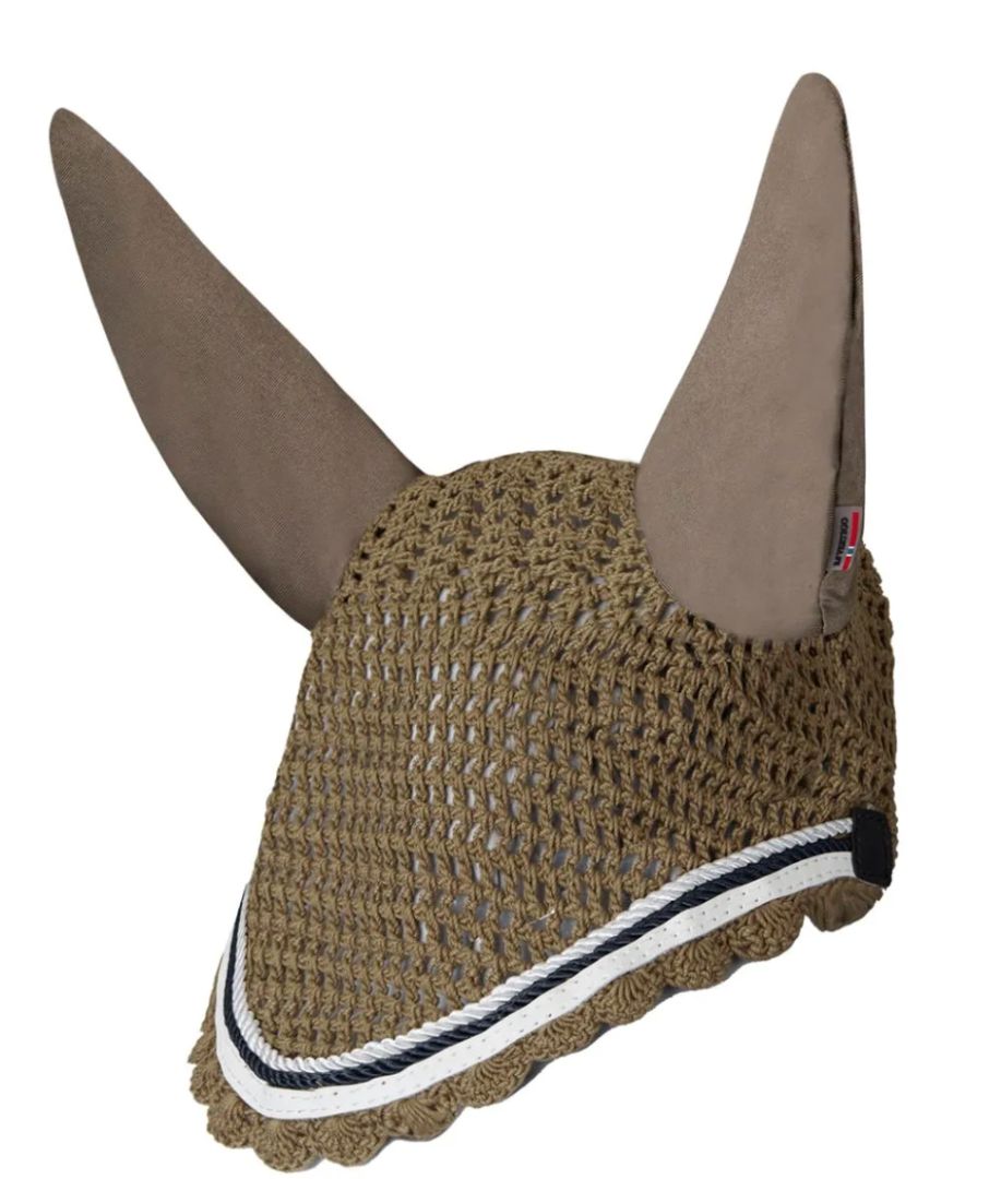 B Vertigo Cameron Ear Bonnet / Fly Net - Fossil Brown / Pony Size   NEW