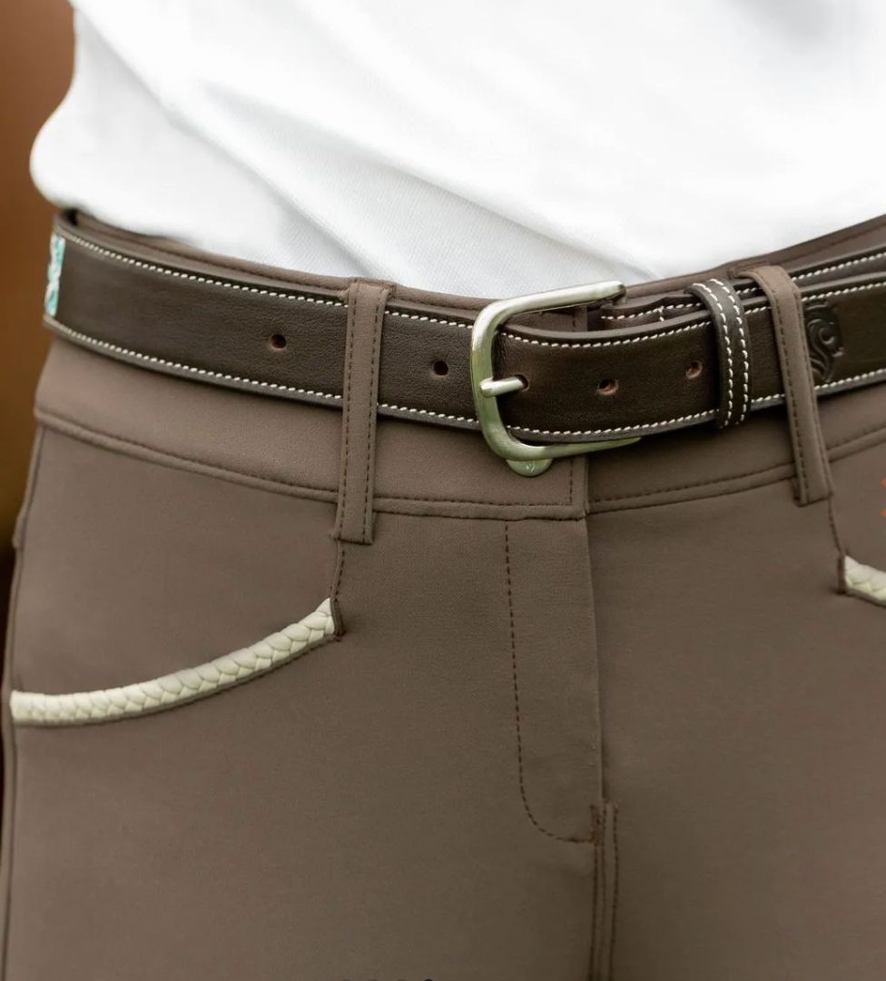 Equinavia Madeleine Knee Patch Breeches - Earth Brown / Size US 32  NEW
