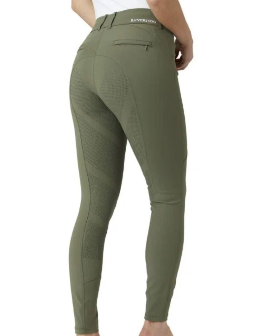B Vertigo Davina Full Seat Grip Breech - Green / Size US 22 NEW