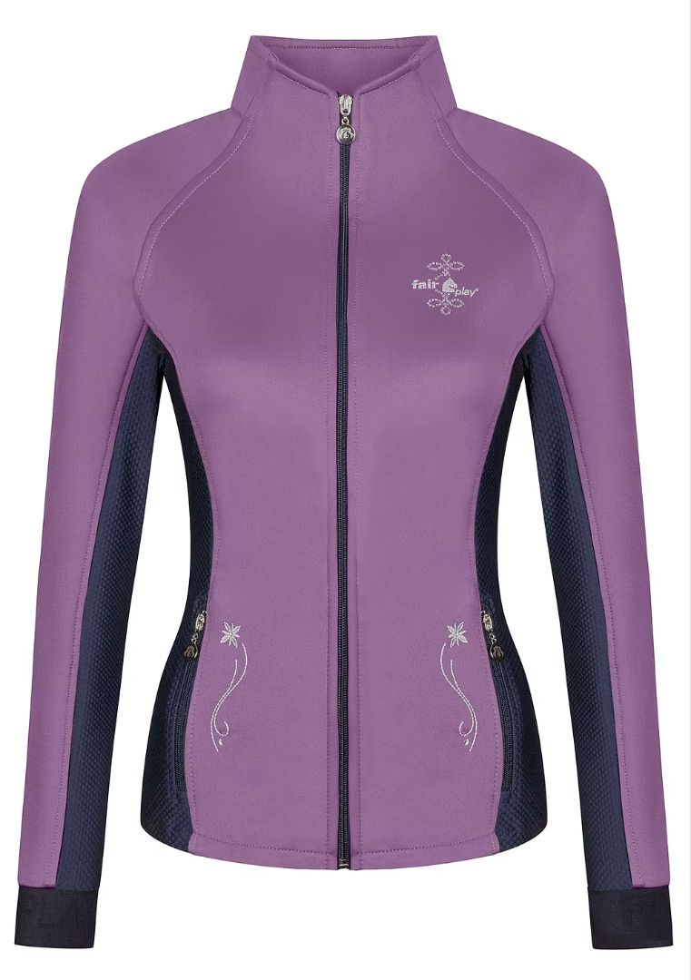 Fair Play Luigia Zip Up Jacket - Light Pink Navy / Size Large (EU 40)  NEW