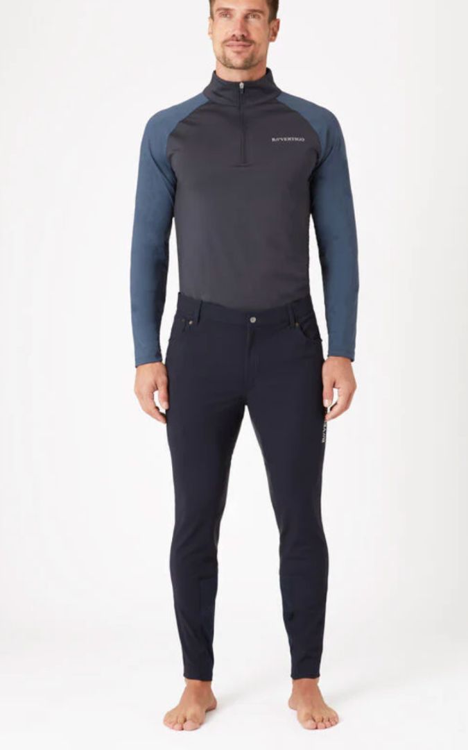 B Vertigo Ethan Mens Knee Grip Breeches -Dark Blue / Size EU 52 (US 36)   NEW