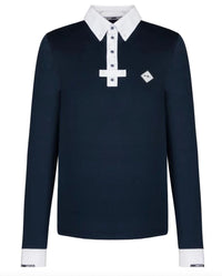 Fair Play Mens John Long Sleeve Show Shirt - Navy / Size Large   NEW