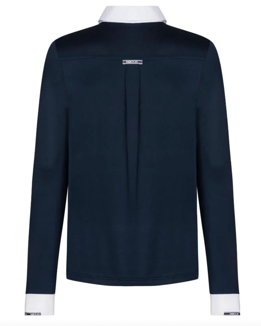 Fair Play Mens John Long Sleeve Show Shirt - Navy / Size Large   NEW