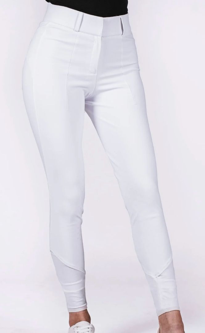 Fager Olivia Knee Grip Breech - White / Size EU 32  (US 22)    NEW