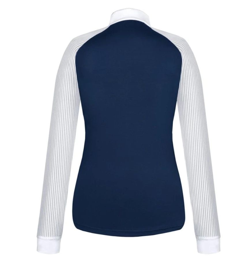 Fair Play Justine Airy Long Sleeve Show shirt - Navy / Size XS (EU 34)  NEW