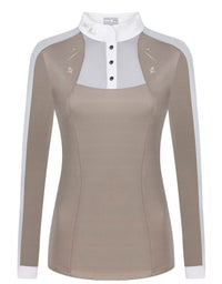 Fair Play Women's Lorella Long Sleeve Show Shirt - Beige / Size XS (EU 34)  NEW