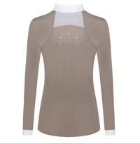 Fair Play Women's Lorella Long Sleeve Show Shirt - Beige / Size XS (EU 34)  NEW