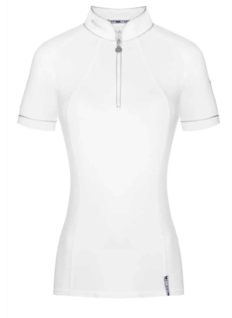 Fair Play Jovita Short Sleeve Show Shirt - White / Size XL (EU 42)  NEW