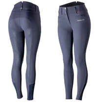B Vertigo Tiffany Silicone Full Seat Breeches - Navy Blue / Size US 30 (EU 42)  NEW