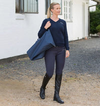 B Vertigo Tiffany Silicone Full Seat Breeches - Navy Blue / Size US 30 (EU 42)  NEW